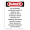 Signmission OSHA Danger, Portrait Do Not Operate Crane Unless Trained, 14in X 10in Decal, 10" W, 14" L, Portrait OS-DS-D-1014-V-1755 - alternate 1